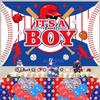 Baseball Baby Shower Decorations for Boy, It's A Boy Backdrop Balloon Arch Kit - Sports Theme Glitter Welcome Baby Cake Topper, Cupcake Toppers, Baseball Party Tablecloth Set view 2