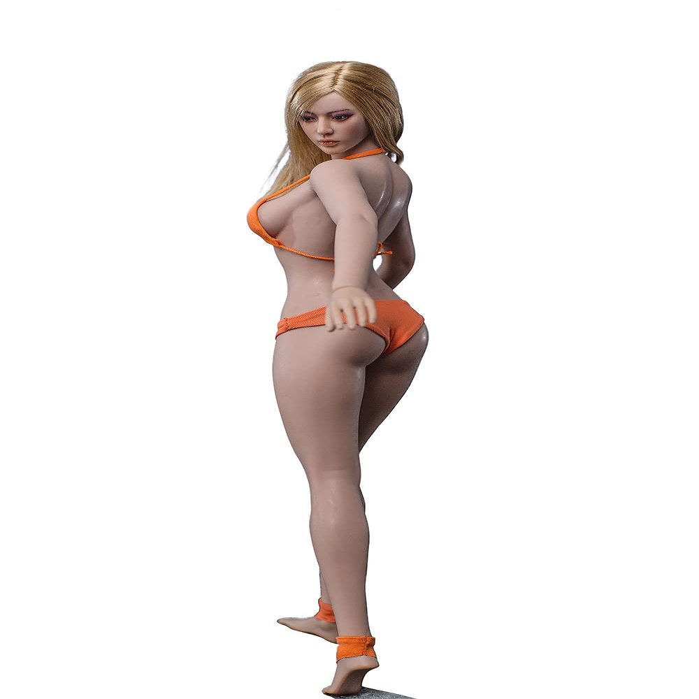 1/6 Scale Female Body,12inch Super Flexible Narrow Shoulders Medium Bust Female Seamless Action Figure Body Collection (S33B Suntan Skin)