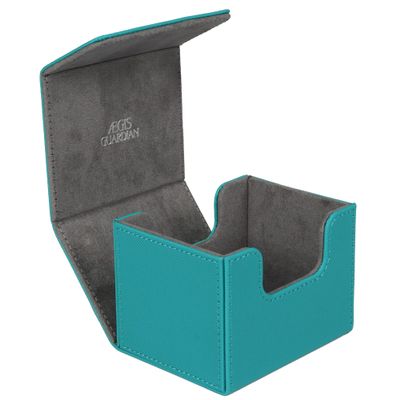 AEGIS GUARDIAN Card Deck Box for MTG, Commander Deck Box Hold 120+ Sleeved Cards, Leather Strong Magnet Card Deck Case Holder for Magic Cards TCG CCG, Green