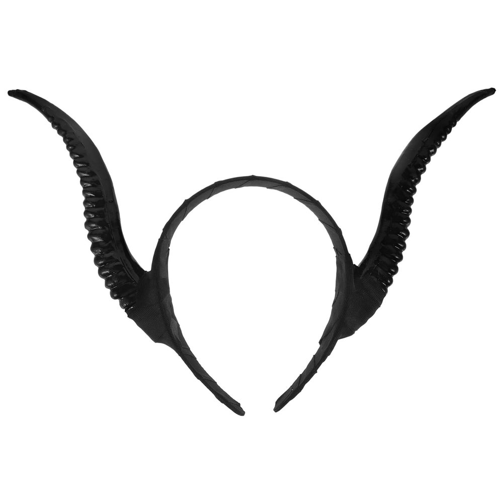 Lurrose Sheep Horn Headband Halloween Devil Horns Hairband Gothic Antelope Horns Hair Hoop for Halloween Costume Photo Props