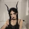 Lurrose Sheep Horn Headband Halloween Devil Horns Hairband Gothic Antelope Horns Hair Hoop for Halloween Costume Photo Props view 3