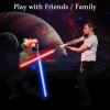 MIWIND 2-in-1 LED Dual Swords Set with FX Sound and Realistic Handle, Expandable Light Saber for Kids and Adults, Halloween Warriors - Light Swords Toy view 4