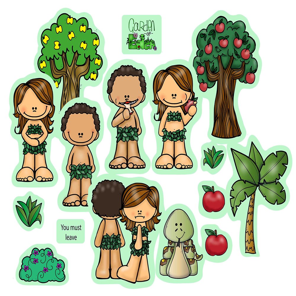 Garden of Eden Adam & Eve Bible Felt Set for Flannel Board Stories