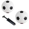 Sports Balls with Hand Pump for Kids and Toddlers 6-Inch Diameter Rubber Sport Ball Set Includes 2 Pack of Soccer Balls for Fun Outdoors and Backyard view 1
