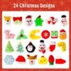 MGparty 24Pcs Christmas Squishies Toys Mochi Squishies Toys Bulk Party Favor for Kids Christmas Stocking Stuffers Goodie Bag Filler Bulk view 2