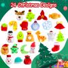MGparty 24Pcs Christmas Squishies Toys Mochi Squishies Toys Bulk Party Favor for Kids Christmas Stocking Stuffers Goodie Bag Filler Bulk view 4