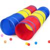 PigPigPen Kids Tunnel for Toddlers,Pop Up Play Tunnel Tent for Babies or Dogs, Indoor & Outdoor Toys for Kids Backyard Playset (Classic 2 Pack Tunnels) view 1