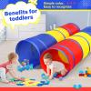 PigPigPen Kids Tunnel for Toddlers,Pop Up Play Tunnel Tent for Babies or Dogs, Indoor & Outdoor Toys for Kids Backyard Playset (Classic 2 Pack Tunnels) view 2