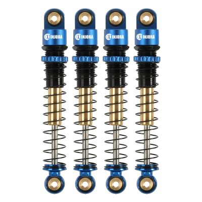 INJORA 43mm Aluminum Shocks Threaded Tele Shock Absorber Damper for 1/24 RC Crawler Car Axial SCX24 AXI90081 Deadbolt Micro Crawler(Blue)