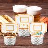 Suclain 48 Pieces Basketball Hoop Snack Cups Basketball Party Decorations Paper Party Supplies Kids Paper Snack Cups Disposable Treat Food Bowls for Ball Themed Birthday Favors view 4