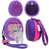 JCHPINE Hard Carrying Case and Silicone Cover Compatible with Tamagotchi Pix Interactive Virtual Pet Game Machine, Screen Film Protector for Tamagotchi Pix Accessories(Purple-Pink) view 1