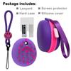JCHPINE Hard Carrying Case and Silicone Cover Compatible with Tamagotchi Pix Interactive Virtual Pet Game Machine, Screen Film Protector for Tamagotchi Pix Accessories(Purple-Pink) view 2