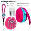 JCHPINE Hard Carrying Case and Silicone Cover Compatible with Tamagotchi Pix Interactive Virtual Pet Game Machine, Screen Film Protector for Tamagotchi Pix Accessories(Pink-Teal) view 2