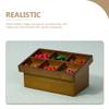 FOMIYES Miniature Vegetable Stall Model for Garden Decor Scale Fruit and Vegetable Stand for Dollhouses and Miniature Projects Safe for Boys and Girls Use view 4