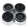 SWX 2.2 inch Wheel Rim 4pcs Beadlock Wheel Hub for 1/10 RC Rock Crawler Car Axial SCX10 RR10 Wraith 90048 90018 TRX4 Upgrade Parts (Black) view 3