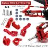 RCMYou Upgrades Part for 1/10 Slash 2WD,Alloy Front Rear Suspension Arm,Caster Block,Steering Blocks,Rear Stub Axle Carriers Upgrades Hops Up Set for Slash 2WD,Red view 2
