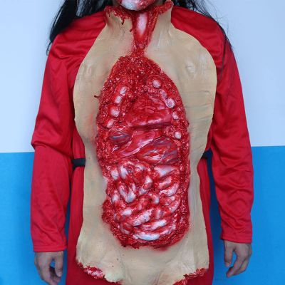Shop Love Scary Halloween Bloody Intestine,Bloody Torso Chest Props,Creepy Bloody Bandage Guaze with Intestine Fake Dead Body Bloody Part Trick Props for Halloween Party Bar Haunted House Cosplay