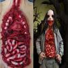 Shop Love Scary Halloween Bloody Intestine,Bloody Torso Chest Props,Creepy Bloody Bandage Guaze with Intestine Fake Dead Body Bloody Part Trick Props for Halloween Party Bar Haunted House Cosplay view 2