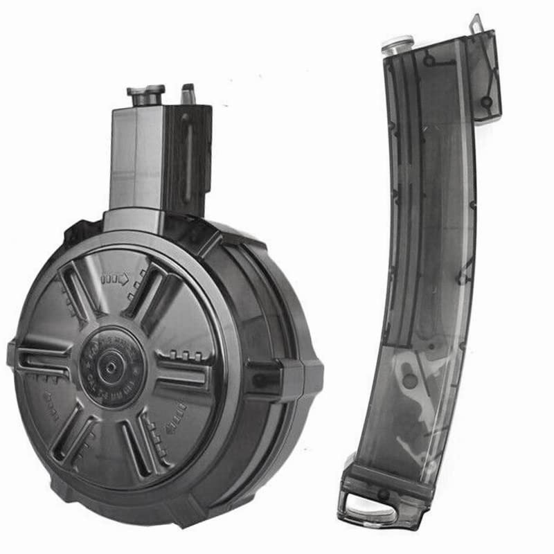 KUBLAI Nylon Original Magzine and Drum-fed for MP5K Gel Ball Blaster Toy Replacement for Adults, Can Hold 1200pcs Gel Bullets