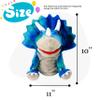 Cuteoy Plush Triceratops Hand Puppet Stuffed Animal Toy Open Movable Mouth Creative Role Play Storytelling Dinosaur Plushies Gifts for Kids Toddlers Birthday Christmas view 2