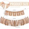 2 Pcs Boho Burlap Banner Baby Shower Decorations Set Include Rustic Gift Banner Decor Bunting Sign Bunting Gifts Sign Burlap Lace Tassel Garland Rag Garland Tie for Party Wedding Bridal Farmhouse view 2