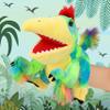 Cuteoy Plush Caudipteryx Hand Puppet Stuffed Animal Toy Open Movable Mouth Creative Role Play Storytelling Dinosaur Plushies Gifts for Kids Toddlers Birthday Christmas view 1