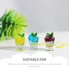 Zerodeko 3pcs Miniature Juice Models Artificial Drink Ornaments for Dollhouse Decor Realistic Resin Cups in Mint and Caramel Flavors Miniature Accessory for view 3