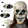 KLEOAD Full Head Halloween Skull Skeleton Mask with Movable Jaw Scary Latex Helmet for Cosplay Party Props, Creepy Skeleton Helmet view 3