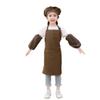 DAISHA 5 Sets of 3-Pack Chef's Hats Sleeves Apron Set for Children for Handmade Class,Painting,Cooking Baking Cake & Playing. view 1