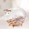 Piggy Bank for Boys,Coin Bank Cute Transparent Glass Money Bank Large Savings Jar Gift for Girls Boys for ChristmasBirthday, Festival,Baby Shower(7.1 x 4.7 x 4.7inch) view 2