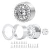 SWX 1.0 Metal Beadlock Wheel Rim 4pcs Wheel Hub for 1/24 RC Crawler Car Axial SCX24 Gladiator Bronco C10 Deadbolt JLU Upgrade Parts (Silver) view 3
