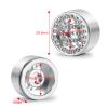 SWX 1.0 Metal Beadlock Wheel Rim 4pcs Wheel Hub for 1/24 RC Crawler Car Axial SCX24 Gladiator Bronco C10 Deadbolt JLU Upgrade Parts (Silver) view 4