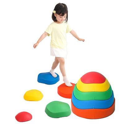 5 PCS Kids Obstacle Course Balance Stepping Stone, Kindergarten Playground Sensory Games River Stone, Boy Girl Birthday Gift