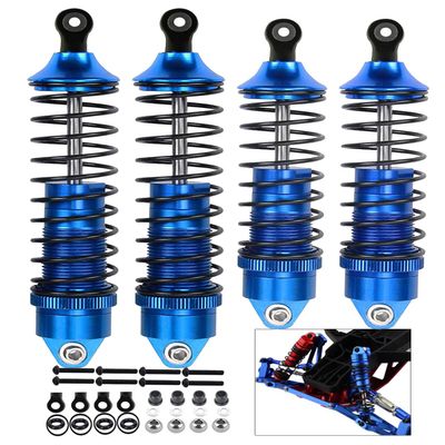 4PCS Aluminum Front Rear RC Shocks Upgrades Part for 1/10 Slash 2WD 4x4 Rustler 2WD 4X4 Stampede 2WD 4X4 Hoss 4X4 2WD Rally, Big Bore Full Metal RC Shock Absorber,5862 3760 3762,Navy Blue