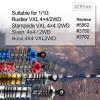 4PCS Aluminum Front Rear RC Shocks Upgrades Part for 1/10 Slash 2WD 4x4 Rustler 2WD 4X4 Stampede 2WD 4X4 Hoss 4X4 2WD Rally, Big Bore Full Metal RC Shock Absorber,5862 3760 3762,Navy Blue view 2