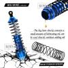 4PCS Aluminum Front Rear RC Shocks Upgrades Part for 1/10 Slash 2WD 4x4 Rustler 2WD 4X4 Stampede 2WD 4X4 Hoss 4X4 2WD Rally, Big Bore Full Metal RC Shock Absorber,5862 3760 3762,Navy Blue view 3