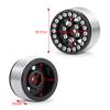 SWX 1.0 Metal Beadlock Wheel Rim 4pcs Wheel Hub for 1/24 RC Crawler Car Axial SCX24 Gladiator Bronco C10 Deadbolt JLU Upgrade Parts (Black) view 4