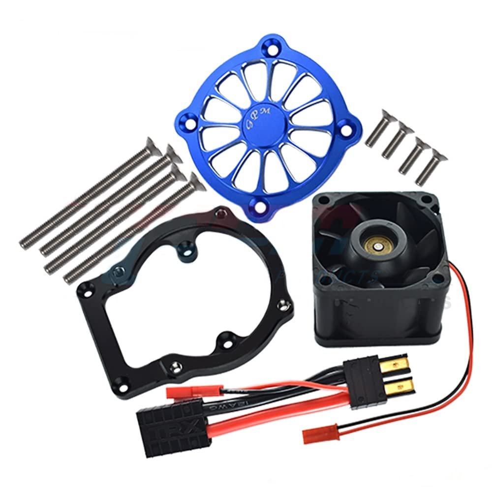GPM for TRAXXAS 1/8 4WD Sledge sled Aluminum Alloy Motor Radiator with Imported Fan Super Strong Wind