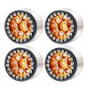 SWX 1.0 Metal Beadlock Wheel Rim 4pcs Wheel Hub for 1/24 RC Crawler Car Axial SCX24 Gladiator Bronco C10 Deadbolt JLU Upgrade Parts (Gold) view 2