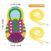 LUOZZY 10 Sets Shoe Trying Practice for Kids Shoelace Threading Teaching Toys Learn to Tie Shoelaces Toy Fine Motor Skills Toy Threading Game for Kids, Random Color view 3