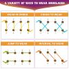 LUOZZY 10 Sets Shoe Trying Practice for Kids Shoelace Threading Teaching Toys Learn to Tie Shoelaces Toy Fine Motor Skills Toy Threading Game for Kids, Random Color view 4