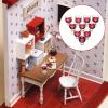 NUOBESTY 10Pcs 1: 12 Wine Glasses Dollhouse Cocktail Glasses Mini Red Wine Drink Cups for Dollhouse Decors Kitchen Accessories Miniature Goblet view 3