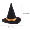 Kisangel 10Pcs Mini Felt Witch Hats Wine Bottle Decorations Halloween Party Handmade Craft Caps view 2