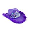 YADIRF Light Up Blinking Tiara Hat For Halloween Cosplay Costume Accessories,Role Play, Holiday Decorations (Purple 1) view 2