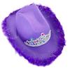 YADIRF Light Up Blinking Tiara Hat For Halloween Cosplay Costume Accessories,Role Play, Holiday Decorations (Purple 1) view 4