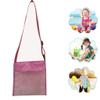 Beach Toy Mesh Bag, Kids Shell Collecting Bag with Adjustable Carrying Straps, Mesh Beach Bags, Shell Bag, Breathable Shell Bags, Sand Toys Swimming Accessories for Boys and Girls (Pink) view 3