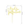 Arthsdite Aged to Perfection Cake Topper, Happy Birthday Engagement Retirement Party Decorations Supplies - Gold Glitter view 2