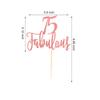Arthsdite 75 & Fabulous Cake Topper Seventy Five and Fabulous Cake Toppers Happy 75th Birthday Cake Pick for 75th Anniversary Birthday Party Cake Decorations Supplies - Rose Gold Glitter view 2