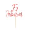 Arthsdite 75 & Fabulous Cake Topper Seventy Five and Fabulous Cake Toppers Happy 75th Birthday Cake Pick for 75th Anniversary Birthday Party Cake Decorations Supplies - Rose Gold Glitter view 3