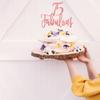 Arthsdite 75 & Fabulous Cake Topper Seventy Five and Fabulous Cake Toppers Happy 75th Birthday Cake Pick for 75th Anniversary Birthday Party Cake Decorations Supplies - Rose Gold Glitter view 4